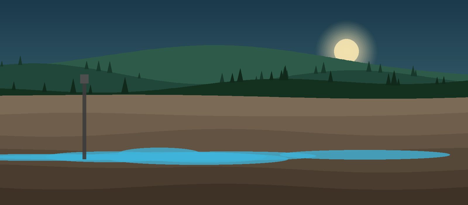 Illustration of Texas Hill Country above the Trinity Aquifer